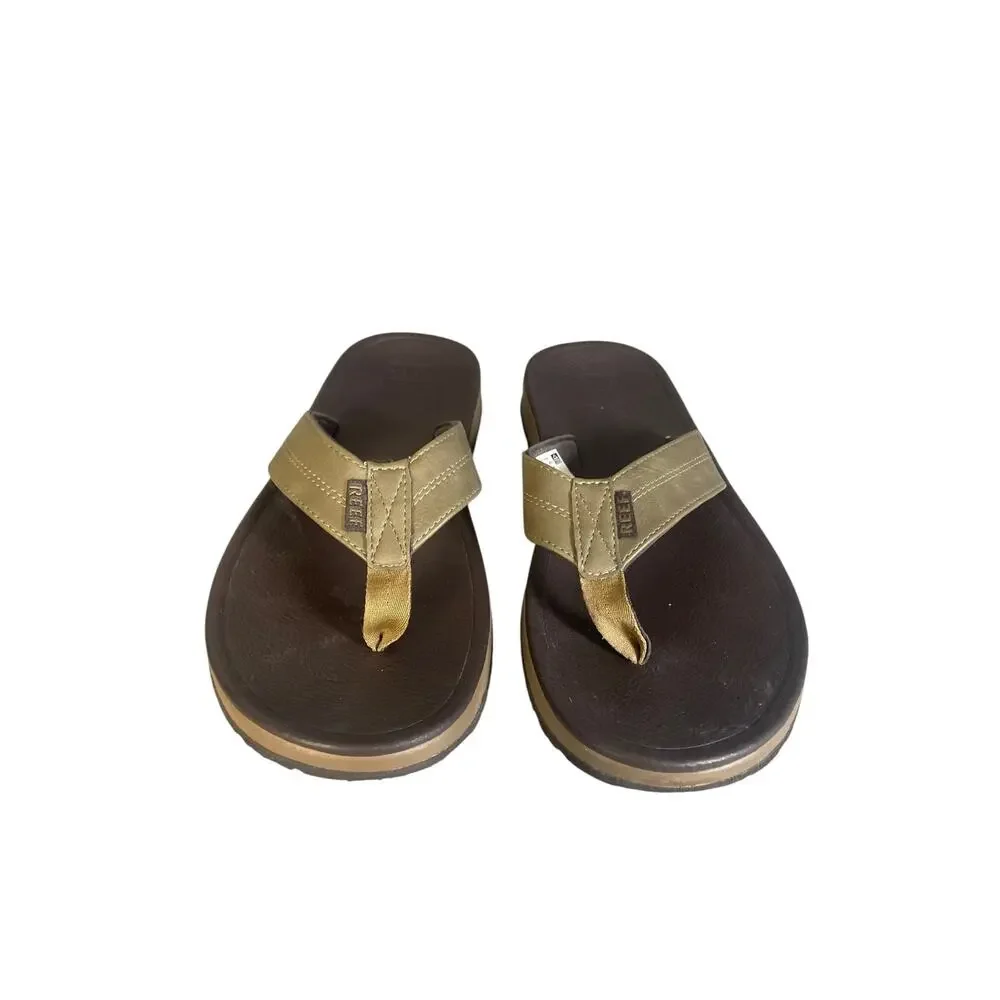 Reef Men’s Journeyer Brown Cushion Flip Flop Sandals Size-10